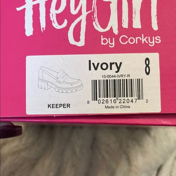 Women's Hey Girl Corky’s Cream Chunky Loafers - Picture 4 of 4